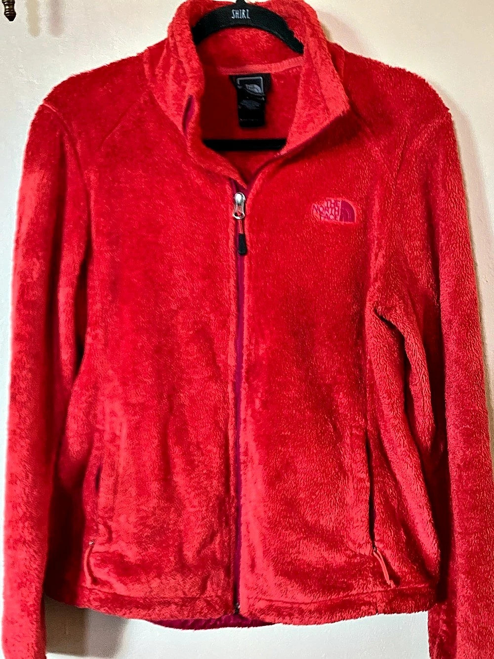 The North Face Women's Osito Jacket Red Fleece Full-Zip Medium